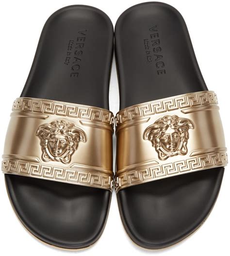 versace slides gold ebay|Versace slides cheap.